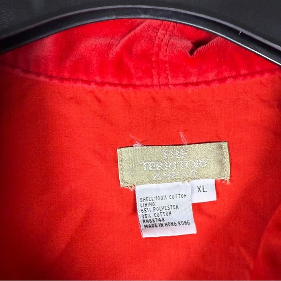 The Territory Ahead Velvet Red Botton Up Jacket Size XL - Picture 10 of 11